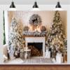 CORFOTO 3.5 x 2.5 m Christmas Tree and Fireplace Photo Backdrop view 3