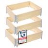 Garronda Natural Wooden Raised Garden Bed Frames, Stackable and Foldable, 3-Piece Set, 80 x 60 x 20 cm view 1