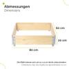 Garronda Natural Wooden Raised Garden Bed Frames, Stackable and Foldable, 3-Piece Set, 80 x 60 x 20 cm view 2