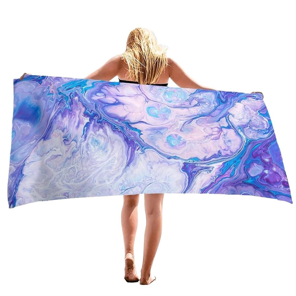 ZWCSHUU Microfiber Beach Towel, Quick-Drying, Compact, Soft, Absorbent, Lightweight, Long and Wide, Color 1, 30 x 50 cm