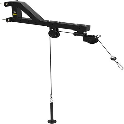 Wall-Mounted Cable Pulley System for Home Fitness