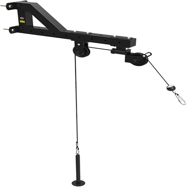 Wall-Mounted Cable Pulley System for Home Fitness