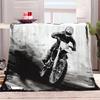 Motocross Fleece Blanket 130 x 150 cm, XL Soft Flannel Throw view 1