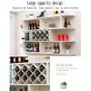 Wall-Mounted Wine Rack with Glass Holder, 1.4 m (55.11 in), B view 4