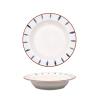 BGFYUSF 2-Pack White Ceramic Plates with Blue Motifs view 1