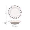 BGFYUSF 2-Pack White Ceramic Plates with Blue Motifs view 2