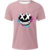 RUMAOZIA Men's Oversized T-Shirt, Creepy Smile Sneaky Print, Black Y2K Streetwear Tee view 3