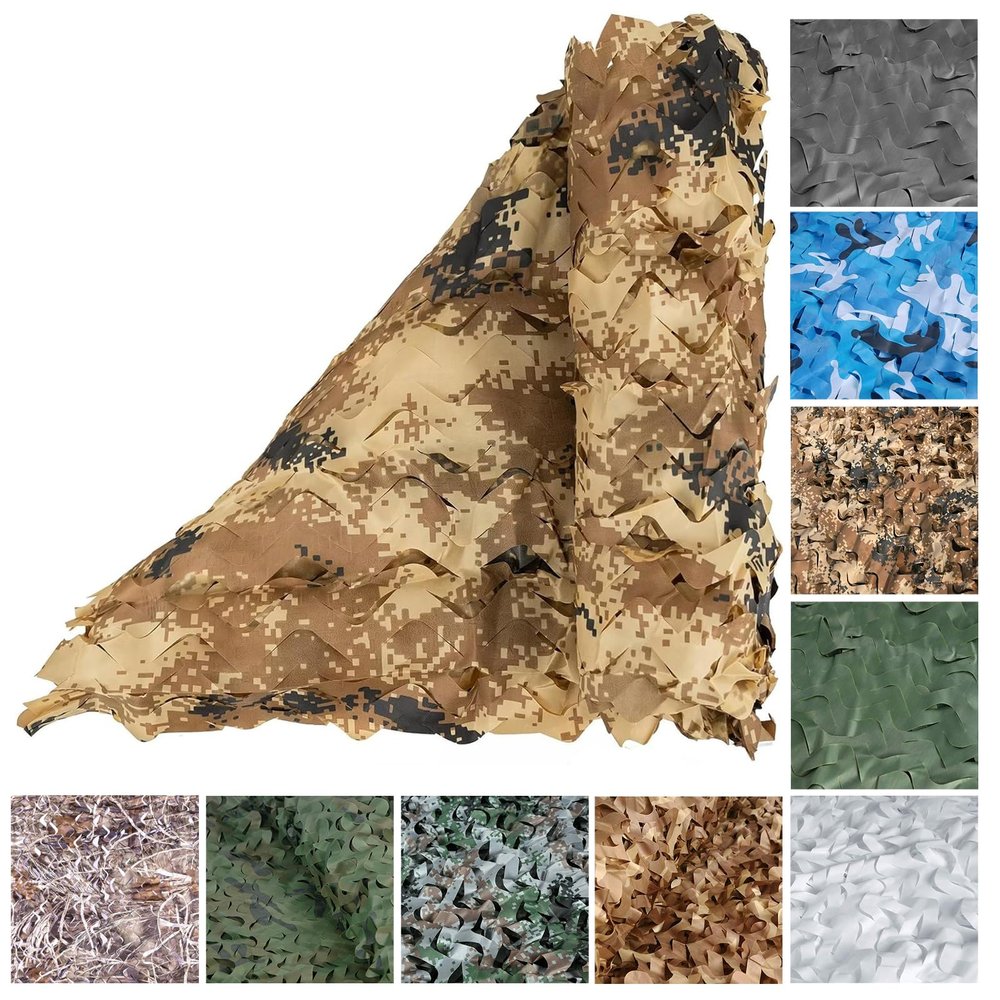 Camouflage Netting Large Roll, Lightweight Durable Military Net, Desert Digital, 2 x 5.5 m