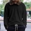 RUMAOZIA Men's Long-Sleeve Waffle-Knit Pullover Shirt view 4
