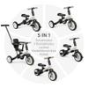 KikkaBoo FLIP 5-in-1 Tricycle with Push Handle, Ages 1–5, Convertible Balance Bike, Beige view 3