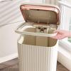 Square Plastic Trash Can with Lid, 9/12 L view 3