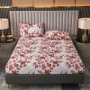 FOREPOTY Deep-Pocket Fitted Sheet, Brushed Printed Polyester, Rose, Full 138 x 190 x 30 cm, 3-Piece Set view 1