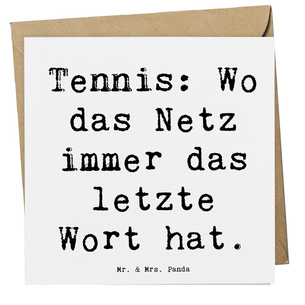 Mr. & Mrs. Panda Tennis Net Greeting Card