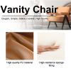 YZWZZXC Vanity Chair with Backrest and Armrests, Orange view 3