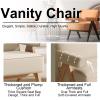 YZWZZXC Vanity Chair with Backrest and Armrests, Orange view 4