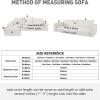 Waterproof Non-Slip Sofa Cover for Sectional Sofas, Type 3, 70 × 180 cm view 2