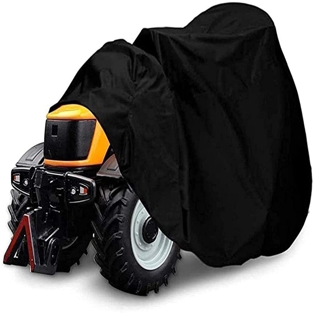 Waterproof Riding Lawn Mower Cover with Drawstring, 210D Oxford Fabric (Black, S)