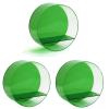 3-Piece Round Acrylic Wall-Mounted Figure Display Case, Green view 1