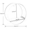 3-Piece Round Acrylic Wall-Mounted Figure Display Case, Green view 2