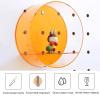 3-Piece Round Acrylic Wall-Mounted Figure Display Case, Green view 3
