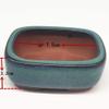 Small Green-Blue Glazed Succulent Planter with Brick Core view 2