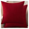 RTSFKFS Decorative Pillow Covers, 2-Pack, Burgundy, 45 x 45 cm view 1