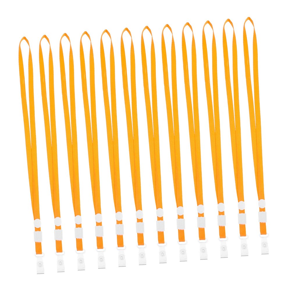 Orange Nylon and Plastic Badge Lanyards, 50-Pack