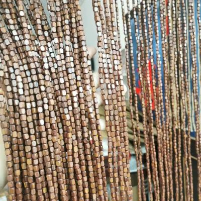 tow000ack Bamboo Beaded Curtain, Coffee, 140 x 240 cm, 140 Strands