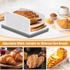 Foldable Bread Slicer, Adjustable Kitchen Bread Guide with Crumb Tray view 2