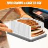 Foldable Bread Slicer, Adjustable Kitchen Bread Guide with Crumb Tray view 3
