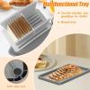 Foldable Bread Slicer, Adjustable Kitchen Bread Guide with Crumb Tray view 4