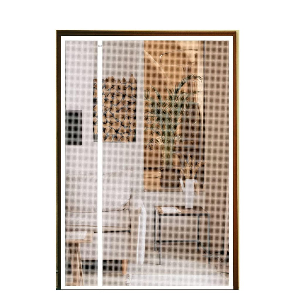 Magnetic Screen Door, No Drilling, 165 x 200 cm, White