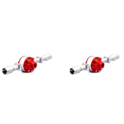 Goorvoucs 2-Pack Metal Rear Axle Housings for D12, C14, C24, C24-1, C34, B14, B24, B16, and B36 RC Cars, Silver