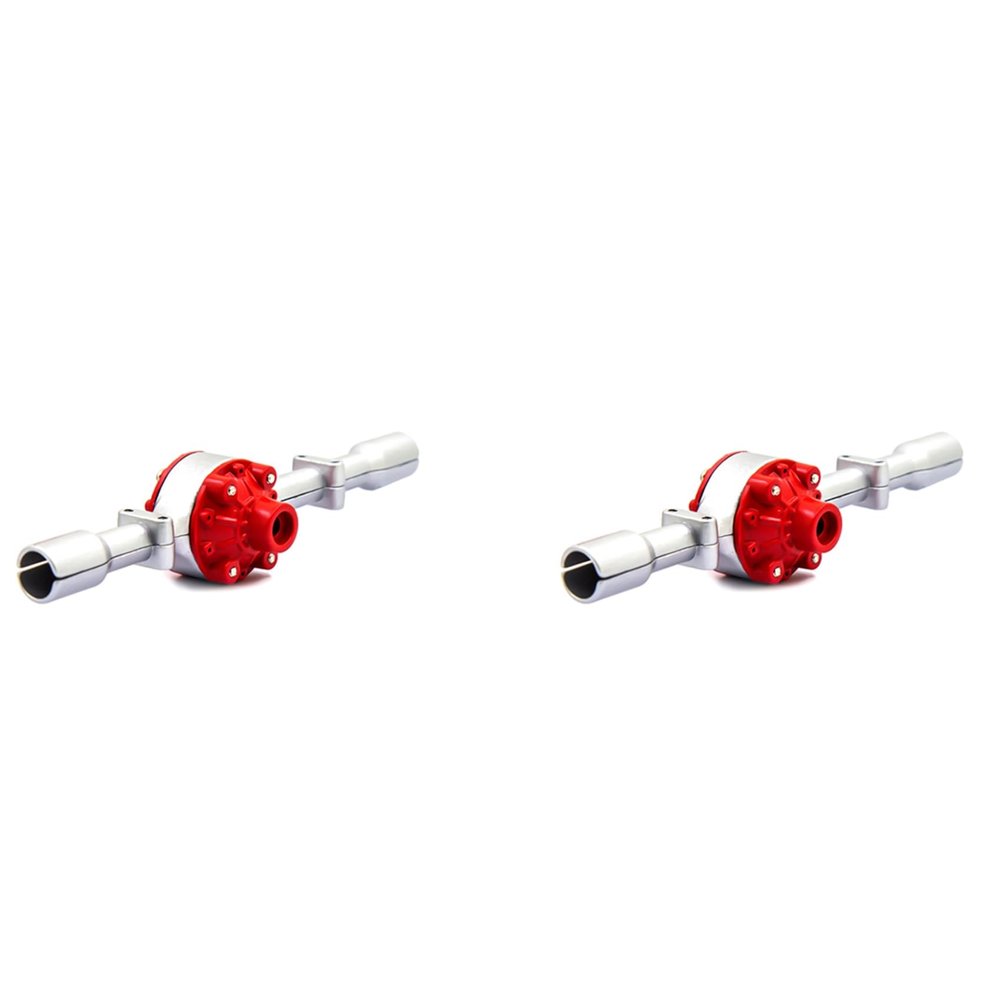 Goorvoucs 2-Pack Metal Rear Axle Housings for D12, C14, C24, C24-1, C34, B14, B24, B16, and B36 RC Cars, Silver