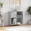 JUDYY Record Cabinet, Concrete Gray, 84.5 x 38 x 89 cm, Engineered Wood view 1