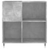 JUDYY Record Cabinet, Concrete Gray, 84.5 x 38 x 89 cm, Engineered Wood view 4