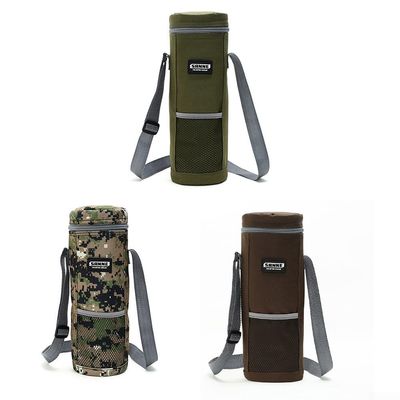 Insulated Water Bottle Cooler Bag with Shoulder Strap, 1.5 L, Gray