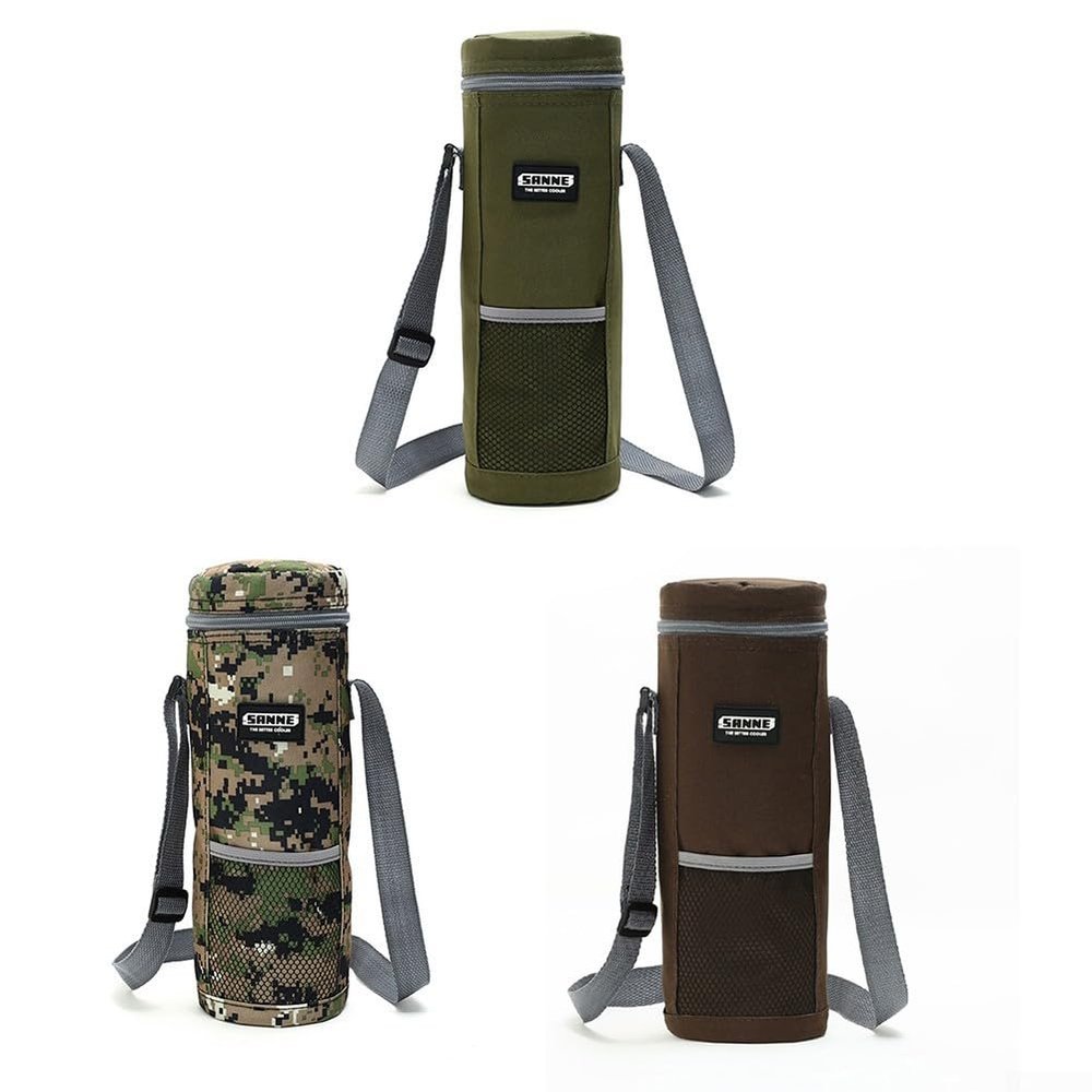 Insulated Water Bottle Cooler Bag with Shoulder Strap, 1.5 L, Gray