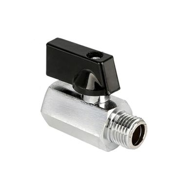 Stainless Steel Valve, 1-Piece Mini Brass Ball Valve, Male-to-Female, 1/4 Inch
