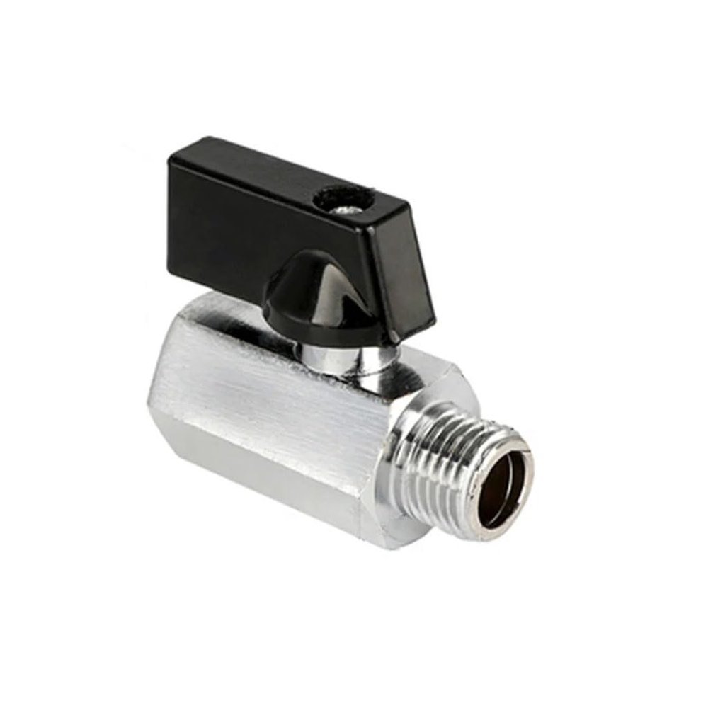 Stainless Steel Valve, 1-Piece Mini Brass Ball Valve, Male-to-Female, 1/4 Inch