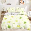 Fadaing Avocado Bedding Set 135 x 200 cm, Cute Avocado Pattern, Cartoon 3D Printed, 100% Microfiber Duvet Cover Set for Children (Single 140 x 210 cm) view 1