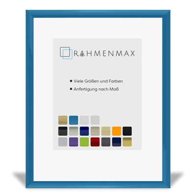 RahmenMax Dauphine 16 x 16 in. Light Blue Wooden Poster Frame with Anti-Reflective Acrylic