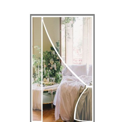 Magnetic Insect Screen Door, 85 x 195 cm, Automatic Closing, White