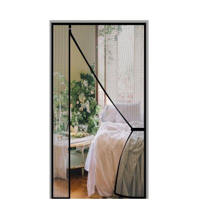 Insect Screen for Balcony Doors, 140 x 190 cm, Right- or Left-Hand Opening, Black