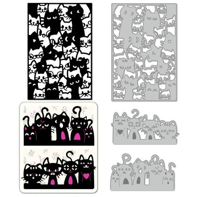 DELORIGIN Cat Metal Cutting Dies for Card Making
