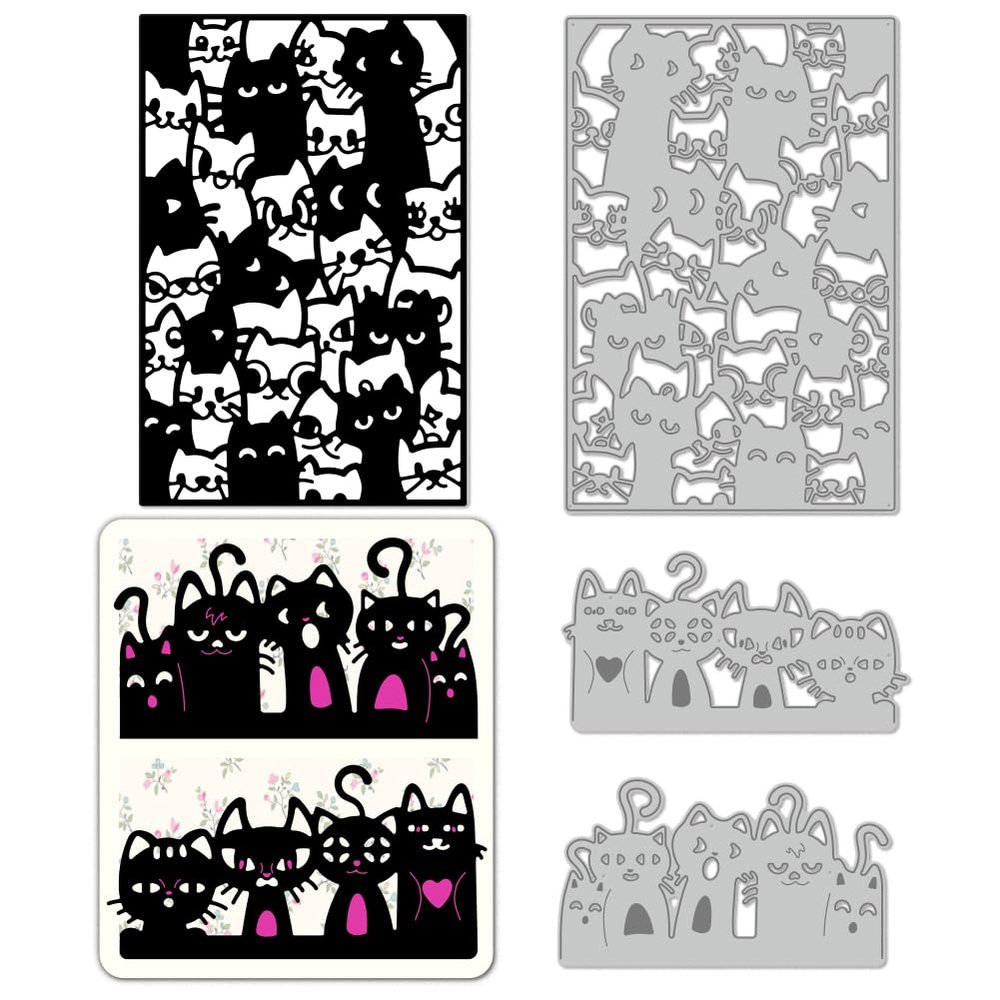 DELORIGIN Cat Metal Cutting Dies for Card Making