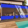 TMGJShd Transparent PVC Outdoor Tarpaulin, 0.5 mm, 500 g/m², Blue, 2 Zippers, 5 m H × 7 m W view 1