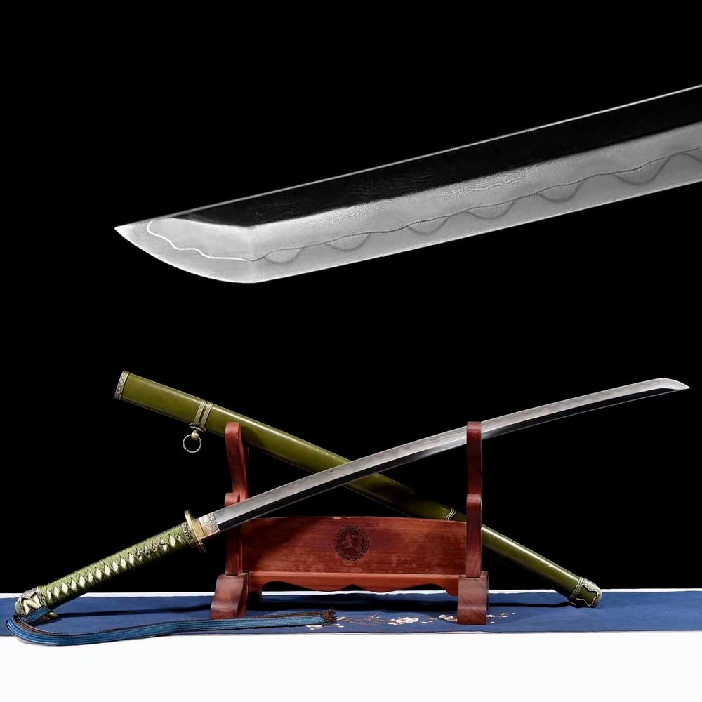 103 cm 98 Sabre-Style Katana with Pattern-Welded Steel and T10 Core