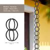 ZGYOZMNG Rain Chain with Double Loop, 150 cm (5 ft) view 2