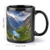 Large Norwegian Fjords Porcelain Coffee Mug with Handle view 2